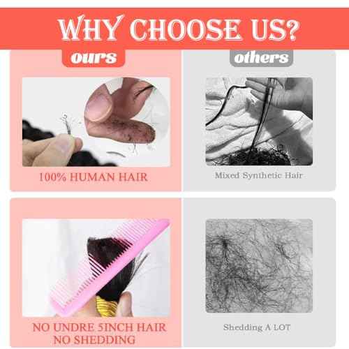 Human Braiding Hair 12A Deep Water Wave Bulk 150g 16 Inch Curly Human Hair for Boho Braids No Weft 3 Braids Per Pack Wet and Wavy Braiding Hair Natural Black