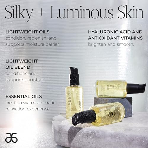 Arbonne BodyCare Skin Oil ? Lightweight Moisturizing Blend with Omega Fatty Acids, Hyaluronic Acid, & Essential Oils for Hydration, Radiance, Smooth Skin, Firmness, & Spa-Like Sensory Experience