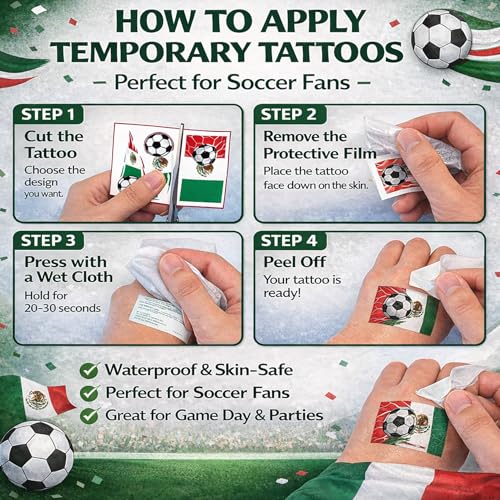 Soccer Fan Accessories Kit - Headband, Wristbands & Tattoos