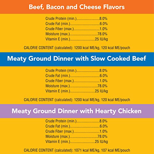 PEDIGREE Adult Canned Wet Dog Food Chopped Ground Dinner Variety Pack (18) 3.5 oz. Cans