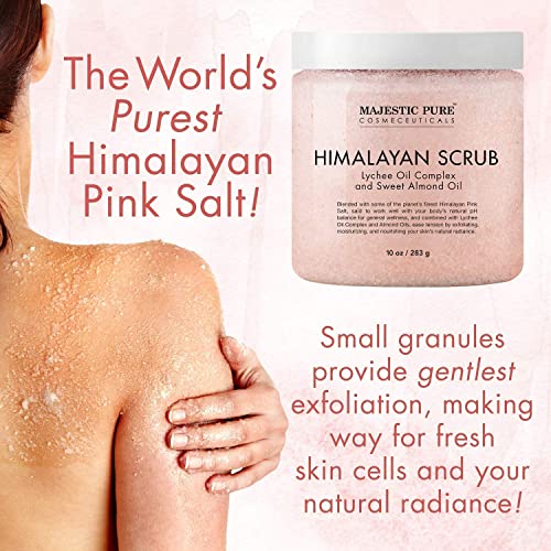 Majestic Pure Himalayan Body Salt and Coffee Scrub Bundle Exfoliating Salt and Cellulite Scrub Combo