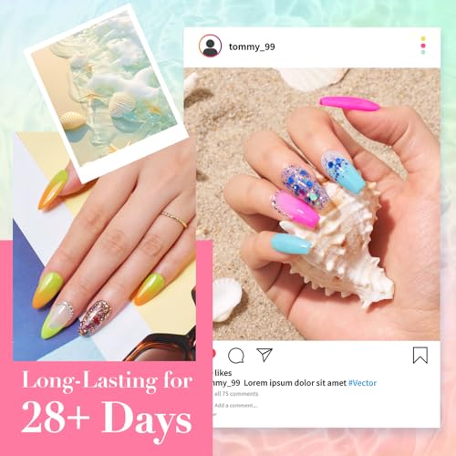 AZUREBEAUTY Dip Powder Nail Kit - 6 Bright Summer Fluorescent Shades