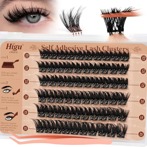 Self Adhesive Eyelash Clusters Kit - 60pc Pre Glued Mix