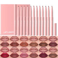 Baorder 12 Color Matte Lip Liner Pencil Set Waterproof