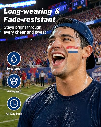 Red White Blue Face Paint Sticks - 2PC Patriotic 4th July