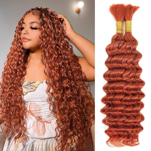 28 Inch Ginger Deep Wave Braiding Hair - 2 Bundles 100g