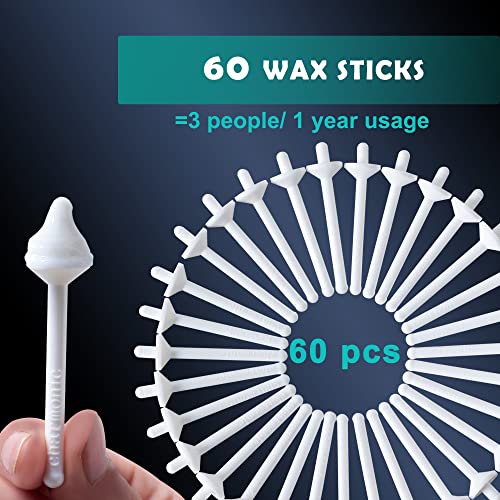 60 Wax Applicator Sticks for Hair Removal - Nasal, Ear, Face, Eyebrow Waxing Kit for Men & Women by Charmonic