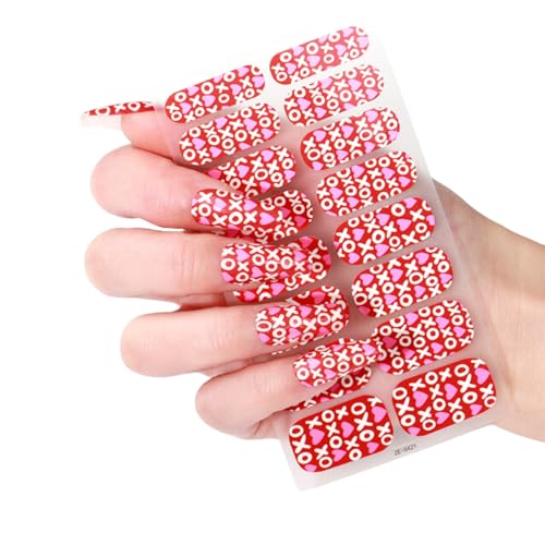 Yabonica 6 Sheets 96pcs Nail Wraps Stickers, DIY Press on Nail Polish Strips Self-Adhesive Full Wraps Nail Art with Mini Nail Files (W001)