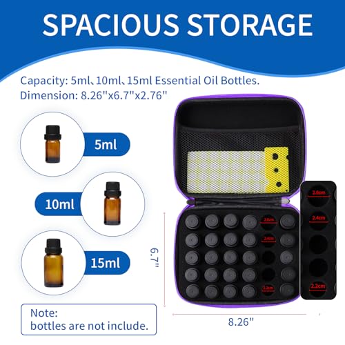 Essential Oil Storage Case Holds 30 Bottles 5ml-15ml