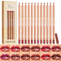 KIMIEYE 12 Colors Lip Liner Set A - Matte Finish Long-Lasting Lip Pencils