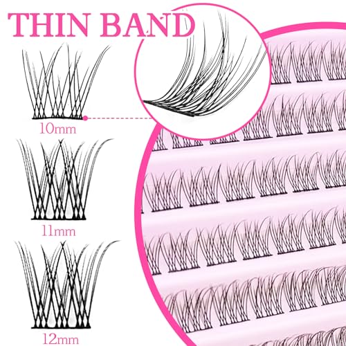 Lash Clusters DIY 10-12MM Wispy D Curl Eyelash Extension 110pcs