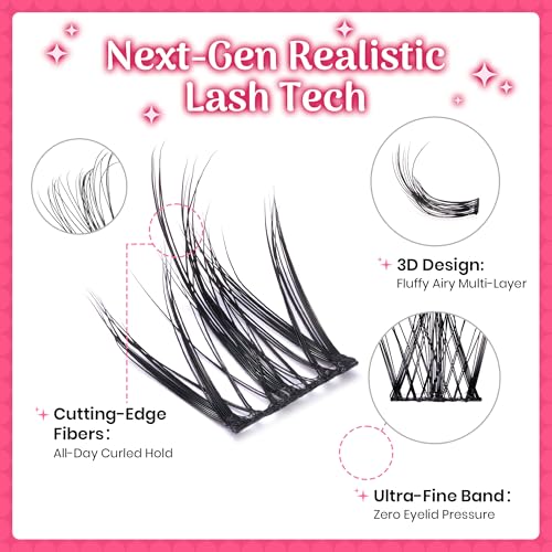 Lash Clusters ? My Sunflower Manga 140pcs Individual Lashes 10-16mm Mix-length Cluster Eyelash Extensions Thin Band False Eyelashes Natural CC Curl Eyelash Clusters DIY Cluster Lashes