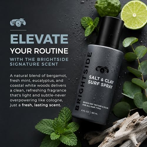 BRIGHTSIDE Sea Salt Spray for Men 6oz - Texturizing & Volumizing Hair Spray