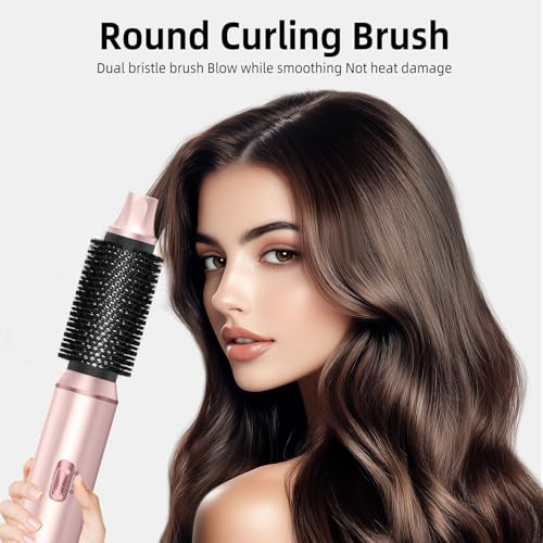 5-in-1 Hot Air Brush Dryer Set with Curlers & Straighteners