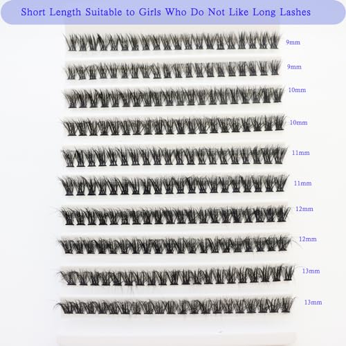 50D Wispy Lash Extension Kit 9-13mm Short Clusters