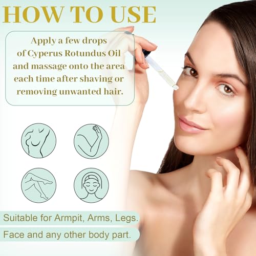 Cyperus Rotundus Hair Removal Oil - Natural Hair Growth Reducer & Skin Moisturizer