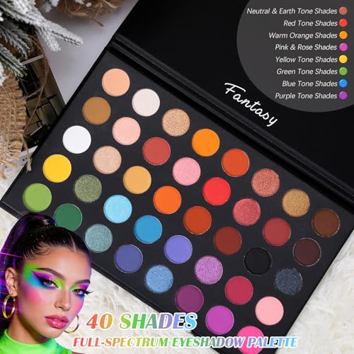 UCANBE Pigmented Eyeshadow Palette - Matte Shimmer Metallic
