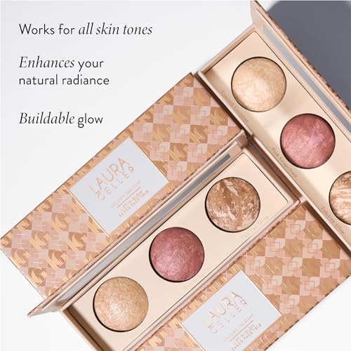 Geller's Greatest Lift-n-Glow Baked Trio Palette - Highlighter, Blush & Bronzer