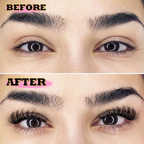 280Pcs Wispy Individual Lashes DIY Eyelash Extensions 8-16MM D-Curly Lash Extensions Lash Clusters 80D Cluster Eyelashes DIY at Home by ALICE