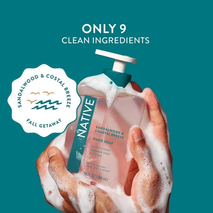 Native Sandalwood & Coastal Breeze Liquid Hand Soap with Pump - 13 fl oz