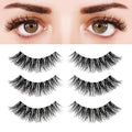 Eyelashes Natural Look False Lashes - Bepholan Fake Eyelashes 5D Super Fluffy False Eyelashes Clear Band Wispy Lashes 3-Pack Faux Mink Lashes(XMZ92)