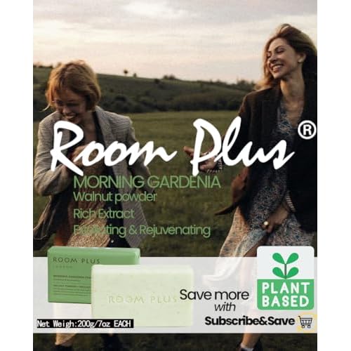 YESUN Fragrance Bar Soap, Big Brick of Bath Soap,Made with Organic Oils, 2-pack,14OZ,Natural Soap Bar,Moisturizing clean, Floral Scent,Walnut Powder Exfoliates ROOMPLUS (Gardenia)