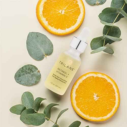 Trilane Retinol + Vitamin C with Squalane, Visibly Reduces the Signs of Aging for Softer, Smoother, More Radiant Skin with Zero Irritation, 1 fl. oz.