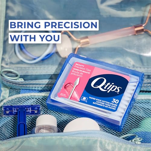 Q-tips Cotton Swabs with Precision Tips, Travel-Size 10-Pack for Beauty & Personal Care