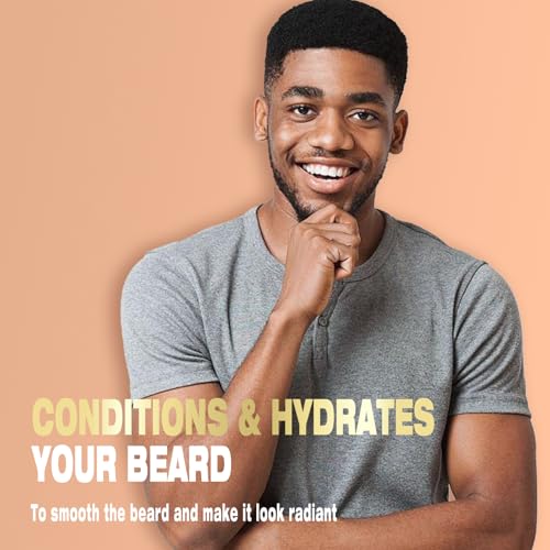 Beard Oil for Men,Natural Mens Beard Oil Capsules,Naturally Derived Conditioner with Argan Oil,Grapeseed Oil,Jojoba Oil and Vitamin E for Softening and Moisturizing Beard(Cedarwood)