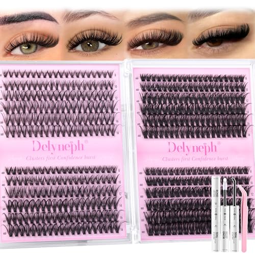 Lash Clusters Kit 30D-80D Wispy Eyelash Extensions 8-16mm 456Pcs
