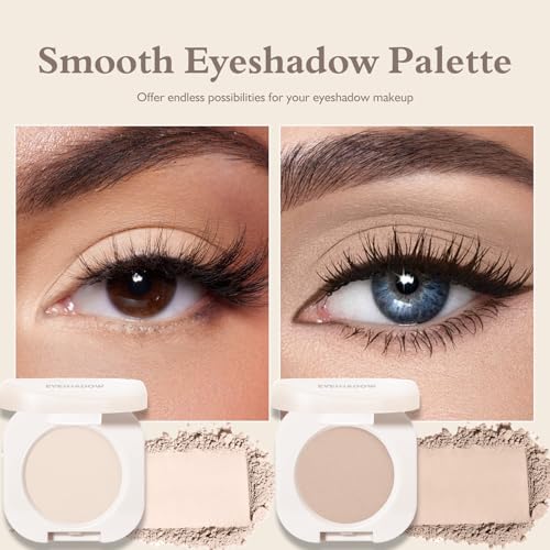 Matte Eyeshadow Palette 2-Piece Set - Nude Brown Shimmer & Matte