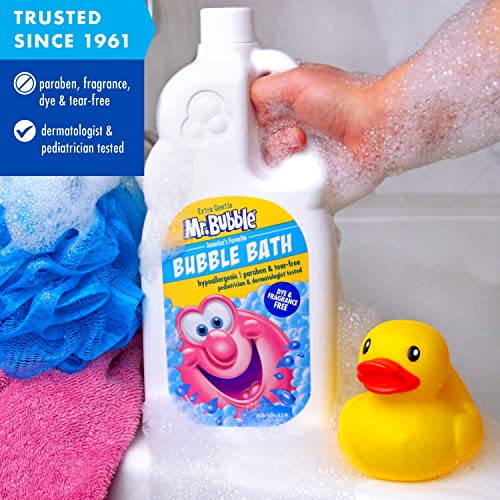 Mr. Bubble Extra Gentle Bubble Bath - Hypoallergenic, Tear Free Bubble Bath Solution Perfect for Sensitive Skin (Pack of 2 Bottles, 36 fl oz Each)