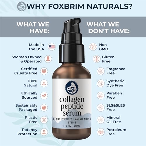 Peptide Collagen Serum 1 oz ? Gentle Anti-Aging Hydrating Serum for Sensitive to Dry Skin | Reduces Wrinkles | Firms & Plumps | Supports Smooth, Firm Complexion | Made in USA