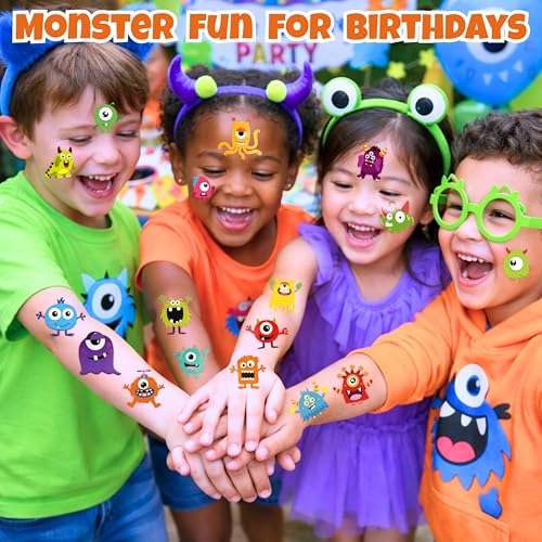 96PCS Monster Temporary Tattoos for Kids