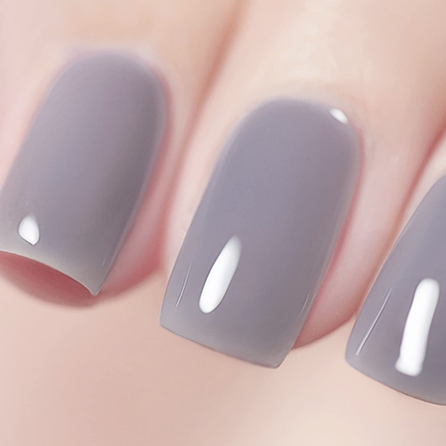 Vishine Jelly Crystal Clear Grey Gel Nail Polish Soak Off UV LED Nail Lamp Needed Transparent Grey Color Home Manicure Art Gel Polish, 15ml #06