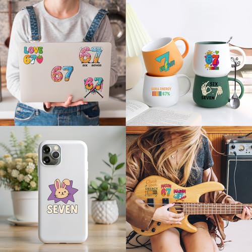 67 Meme Temporary Tatoos Six Seven Funny 6 7 Tattoos 6 7 Party Favors, Number Funny Six Seven Meme 6 7 Gifts Tattoos 48Pcs