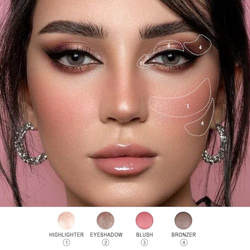 All-in-One Baked Makeup Palette with Bronzer, Blush & Eyeshadow