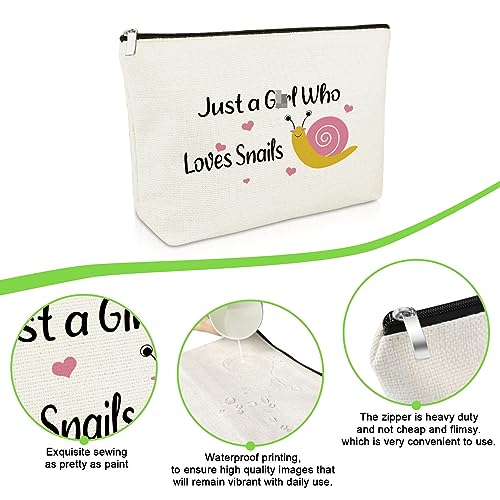 Snail Gifts Snail Lovers Gifts Makeup Bag Snail Themed Gifts Daughter Birthday Gifts Cosmetic Pouch Animal Lovers Gifts Snail Gifts for Snail Lovers Sister Friend Christmas Graduation Gifts