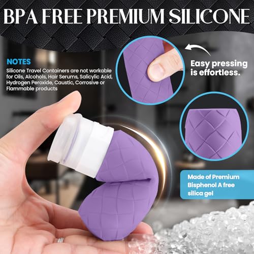 Silevoler TSA Approved Travel Bottles 3oz - Leak Proof Silicone