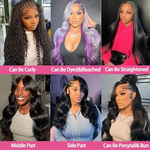 26 Inch Body Wave Lace Front Wig 13x4 HD 200 Density