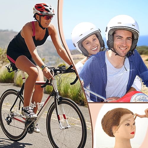4-Pack Equestrian Hair Nets for Women Riders Light Brown