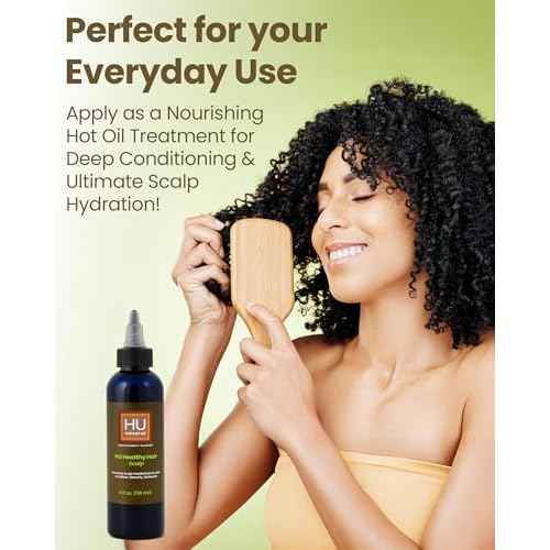 Healthy Hair Oil & Scalp Oil ? Hair Oils for Hair Growth with Organic Coconut Oil, Peppermint, Tea Tree, Jojoba, Rosemary for Hair Growth & Lavender Oil ? 4 oz