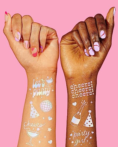 xo, Fetti Iridescent Party Temporary Tattoos - 52 Designs