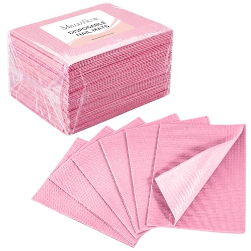 MelodySusie Disposable Nail Mats 50Pcs 18" x 13" - Absorbent Salon Pads