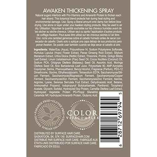 Surface Hair - Awaken Thickening Spray, Pre-Style Conditioning and Protection, 4 Fl. Oz.