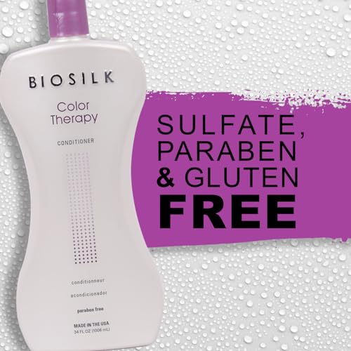 BioSilk Color Therapy Shampoo & Conditioner Duo, Gently Cleanses & Replenishes Moisture, Sulfate, Paraben, & Cruelty-Free, 34 Oz (Pack of 2)
