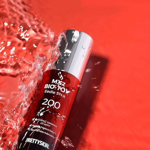 PRETTYSKIN MX2 BIO-TOX Facial Serum Eedle Shot 200 Nourishing Skin Revitalizing Solution Hydrolyzed Sponge 1.16 oz.(33g) (1.16, Eedle Shot)