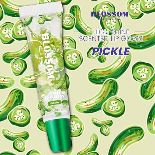 Blossom Pickle Lip Gloss with Real Flowers & Jojoba Oil