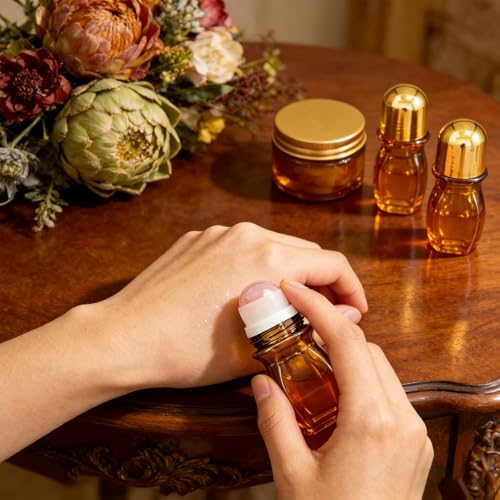 Rose Quartz Roller Bottles 50ml - 4 Pack Essential Oil