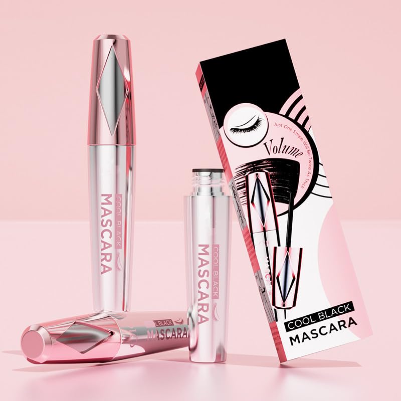 4D Silk Fiber Mascara - Waterproof Volume & Length (Black)